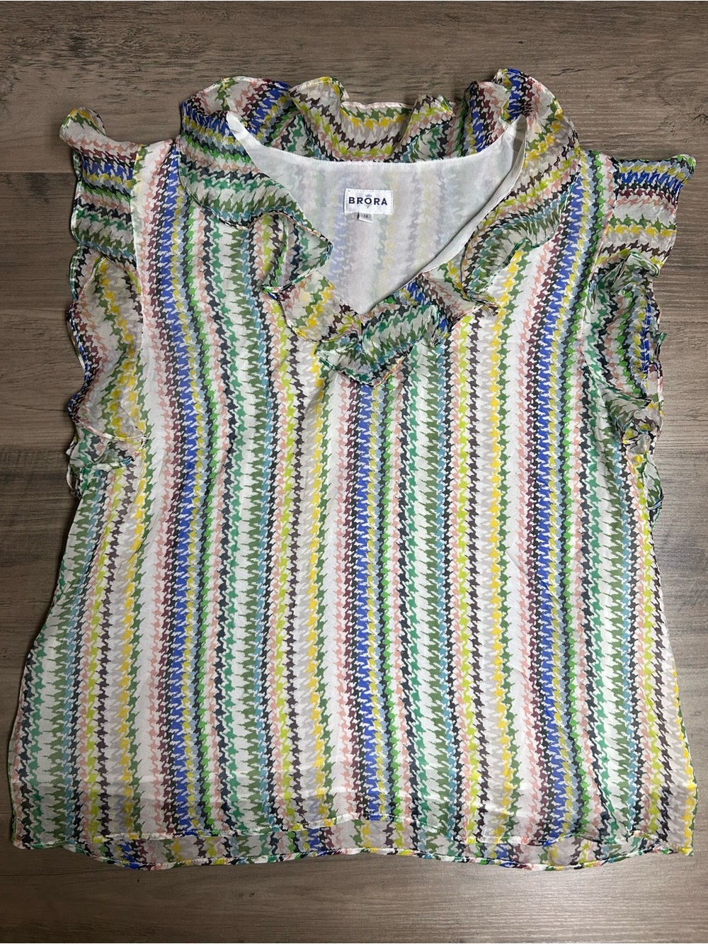 BRORA Multicolor Ruffle V-Neck Camisole